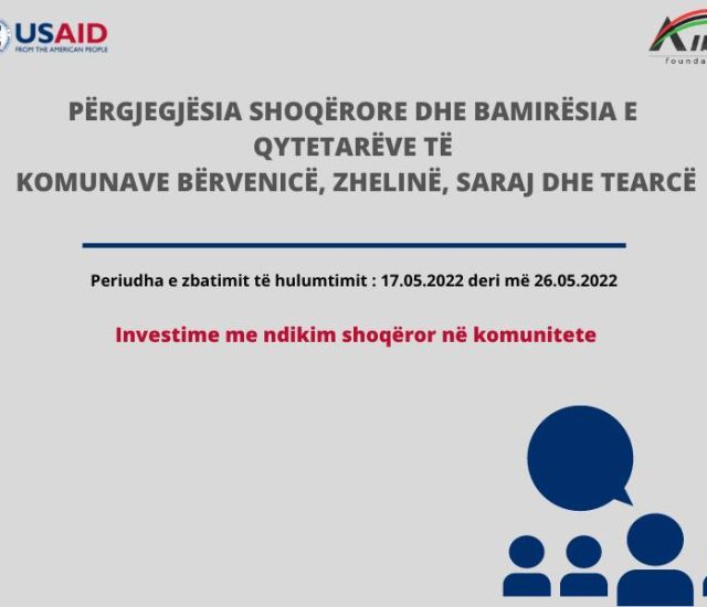 Граѓански перспективи: Истражување во општините Сарај, Бервеница, Теарцe и Желинo за општествена одговорност и добротворни цели